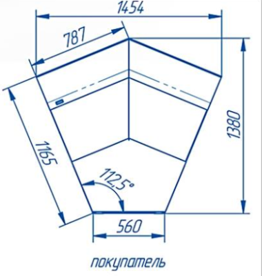 Витрина холодильная CRYSPI VENETO QUADRO OC 90